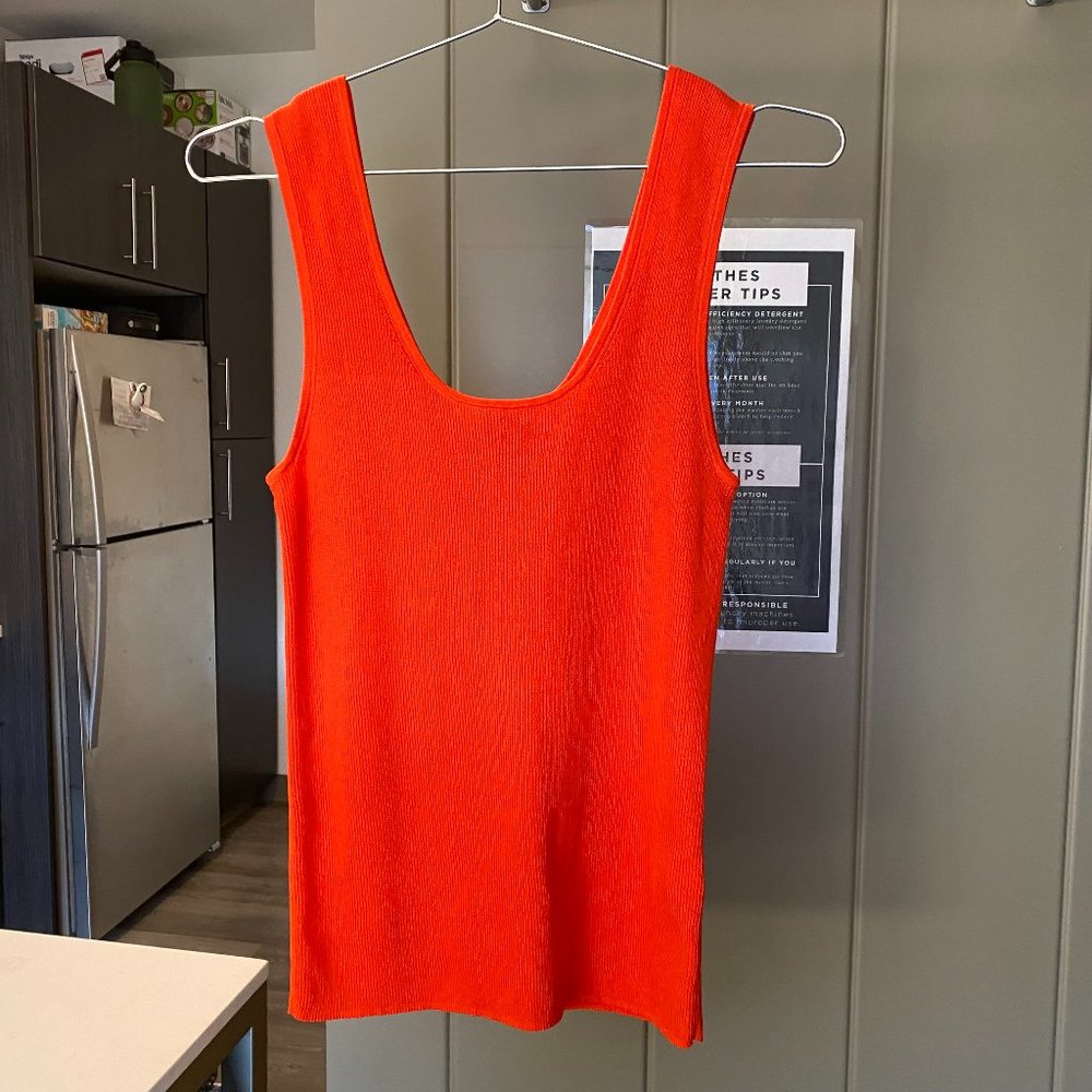 & Other Stories Fitted Tank Orange